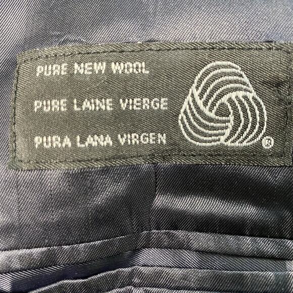 Ralph Lauren Chaps Men's Blazer Jacket Size 42T Lined Navy Blue 100% Wool - Picture 6 of 7